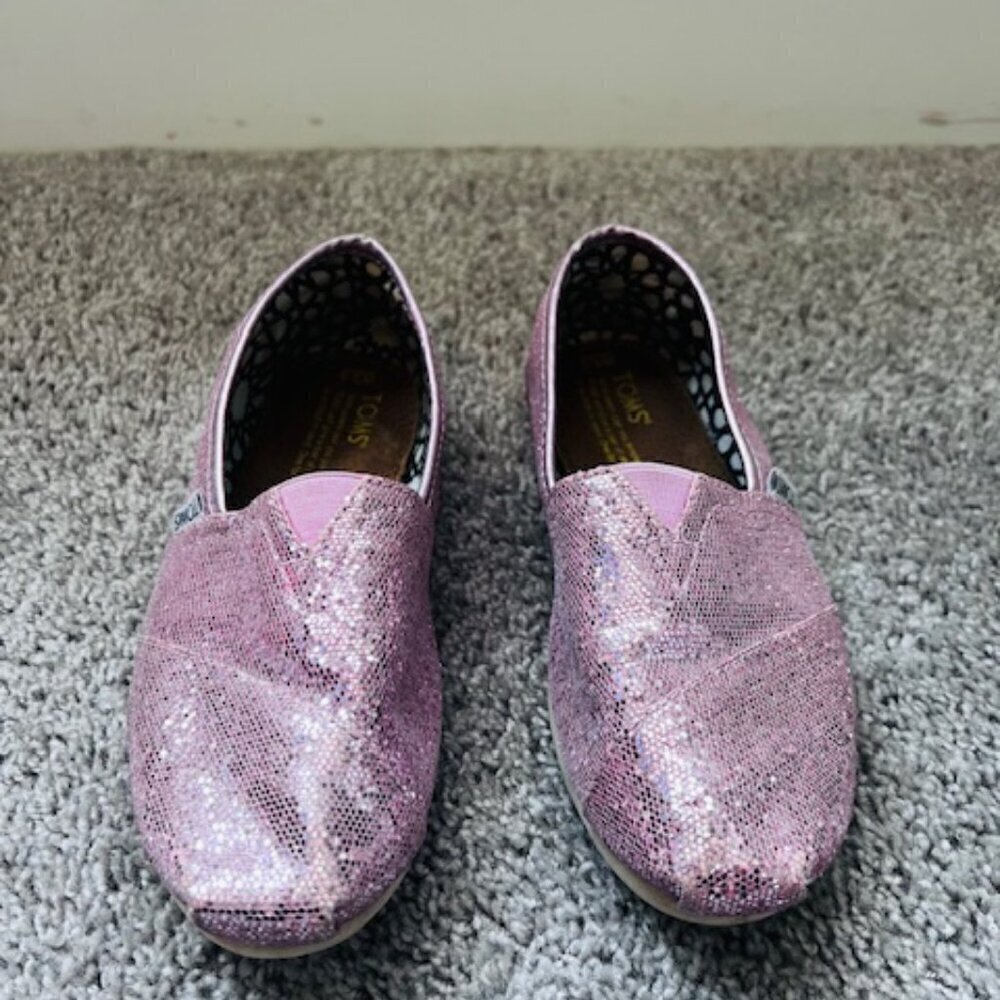 TOMS Sparkly Glitter Shoes size 5.5 - Picture 4 of 7